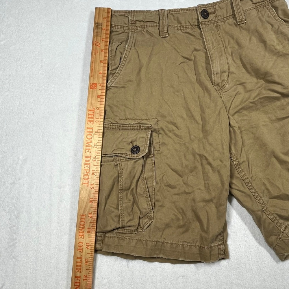 American Eagle Classic Fit Cargo Shorts Mens 32 Khaki Tan Cotton Utility 10" - Picture 8 of 14